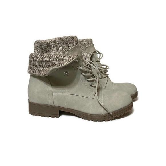 Jessica Cline Boots Gray Size Women’s 9 Excellent LIKE NEW Ankle Lace Up - Picture 1 of 7